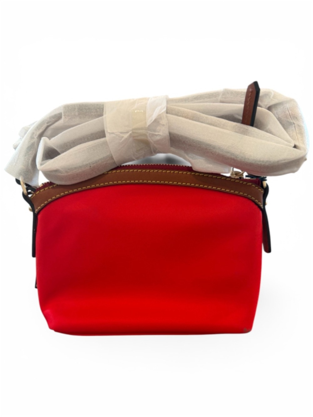 NWT Dooney & Bourke Red Nylon Mini Domed Crossbody Bag - Picture 2 of 6